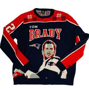 Tom Brady England Patriots Ugly Christmas Sweater XXL